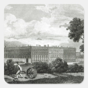 Rasenwald im Hampton Court Palace Quadratischer Aufkleber
