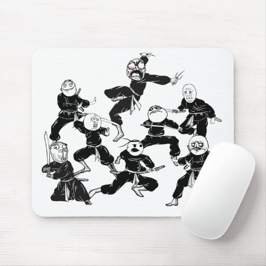 Raserei-Comic Meme stellt Ninja Gruppe Mousepad (Mit Mouse)