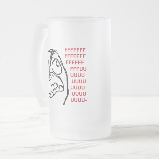 Raserei-Typ fuuu fuuuu Mattglas Bierglas (Vorderseite Links)