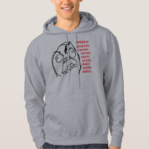 Raserei-Typ verärgertes Fuu Fuuu Raserei-Gesicht Hoodie