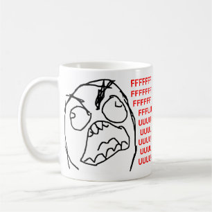 Raserei-Typ verärgertes Fuu Fuuu Raserei-Gesicht Kaffeetasse