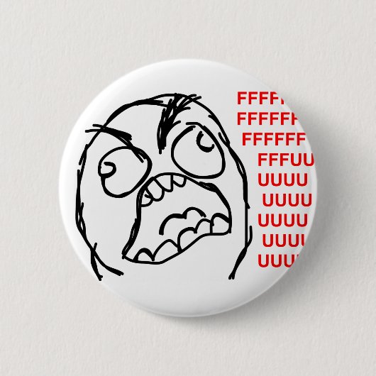 Rasereigesichtsraserei-Comic meme lol rofl Button (Vorderseite)