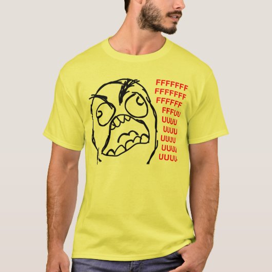 Rasereigesichtsraserei-Comic meme lol rofl T-Shirt (Vorderseite)