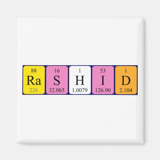 Rashid Periodenmagnet Magnet (Vorne)