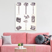 Rasierapparate für Männer, aus einem Handelskatalo Leinwanddruck (Insitu (Wohnzimmer))