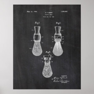 Rasierbürsten-Patent-Plakat Poster