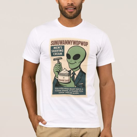 Rasiercreme Roswell Außerirdischen Retro T-Shirt (Vorderseite)