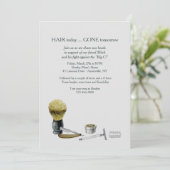 Rasieren der Element-Einladung Einladung (Stehend Vorderseite)