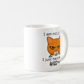 Rasierende Orangenkatze - Vorteile PACR Kaffeetasse (VorderseiteRechts)