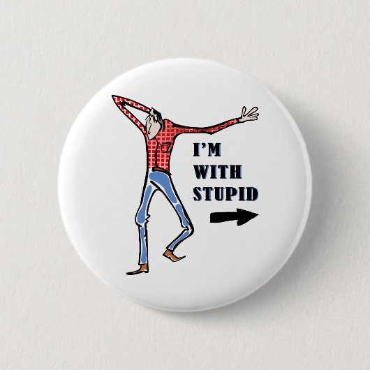 Rasierender, dummer Jackass Button (Vorderseite)