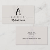 Rasiergrauender Schnurrbart-Schnitthaar Visitenkarte (Vorne/Hinten)