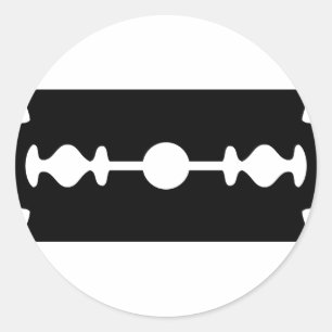 Rasierklinge Runder Aufkleber