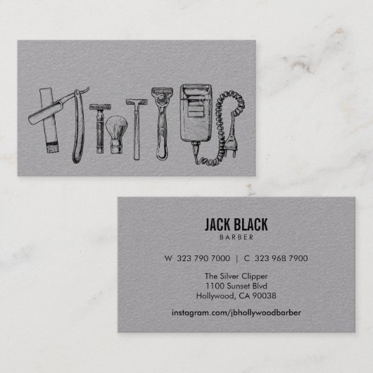 Rasiermesser Visitenkarte (Vorne/Hinten)