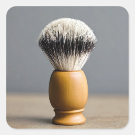 Rasierpinsel Quadratischer Aufkleber