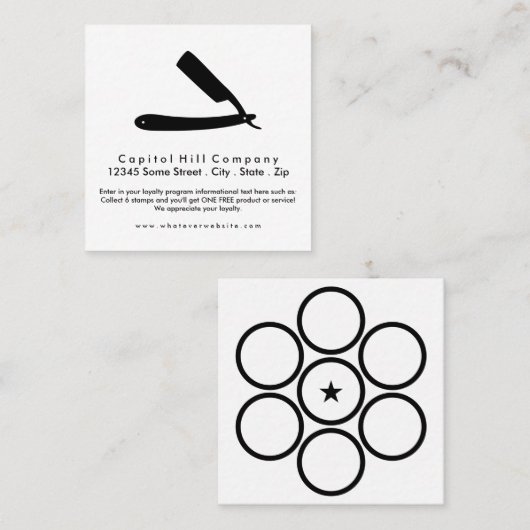 Rasierplatz Treuekarte (Vorne/Hinten)