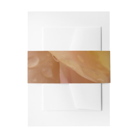 Rasierropfen auf Rose Petals Pink Peach Floral Einladungsbanderole (Vorderseite Beispiel)
