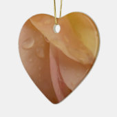 Rasierropfen auf Rose Petals Pink Peach Floral Keramik Ornament (Links)