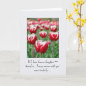 Rasierropfen auf Tulips-Beileid Karte (Gelbe Blume)