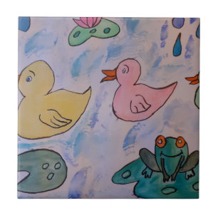 Rasierseile auf der Keramik von Entenlingen Fliese