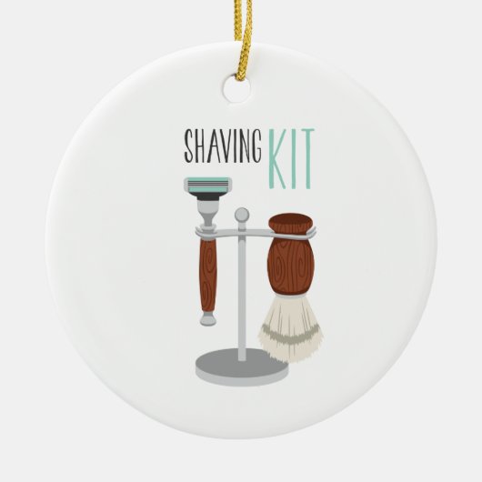 Rasierset Keramik Ornament (Vorne)