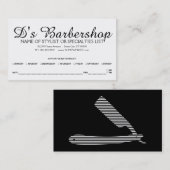 Rasierstreifen-Termin Erinnerung Terminkarte (Vorne/Hinten)