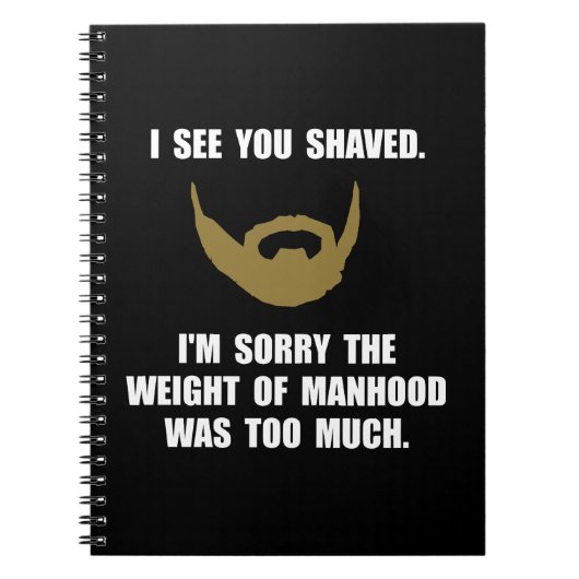 Rasierte Männlichkeit Notizblock (Vorderseite)