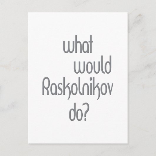 Raskolnikov Postkarte (Vorderseite)