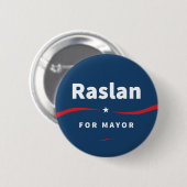 Raslan für Bürgermeister Button (Vorne & Hinten)
