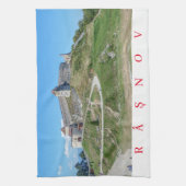 Rasnov Citadel Einfahrt Teetuch Geschirrtuch (Vertikal)