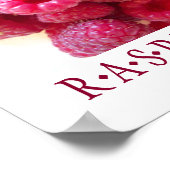 Raspberries Kitchen Art Poster (Ecke)