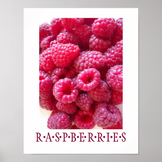 Raspberries Kitchen Art Poster (Vorne)