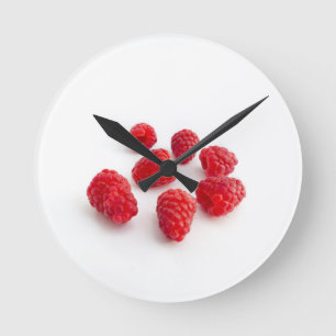 Raspberries Runde Wanduhr