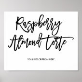 Raspberry Almond Torte Sign Poster (Vorne)