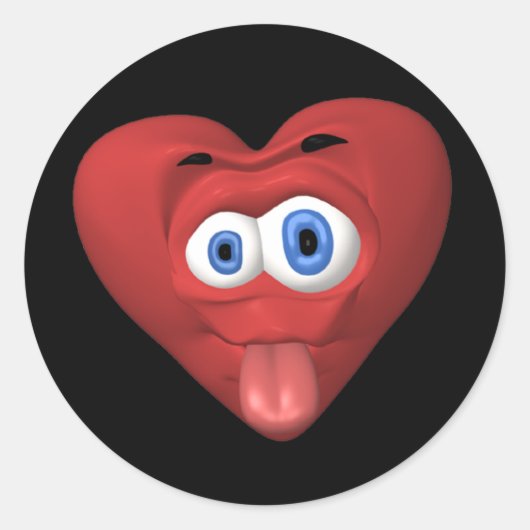 Raspberry Anti-Valentine-Aufkleber Runder Aufkleber (Vorderseite)