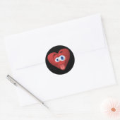 Raspberry Anti-Valentine-Aufkleber Runder Aufkleber (Umschlag)