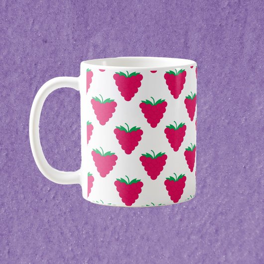 Raspberry Berry Pink Fruit Pattern Kaffeetasse