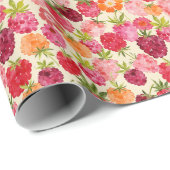 Raspberry Berry Summer Watercolor Geschenkpapier (Rolleneckpunkt)