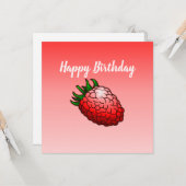 Raspberry Birthday Card Karte (Vorderseite/Rückseite Beispiel)