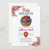 Raspberry Birthday Party Einladung (Vorne/Hinten)