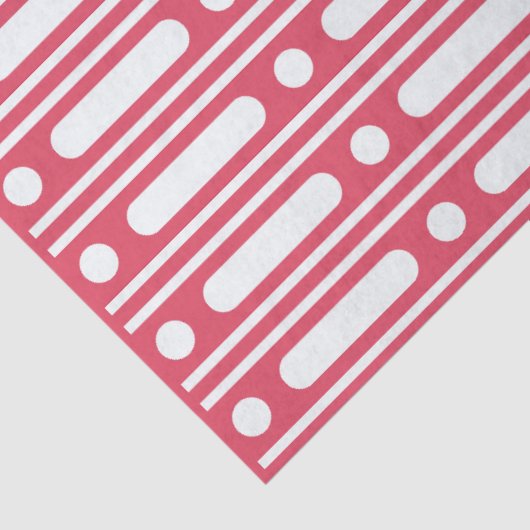 Raspberry Bone Inlay Dots Border Decoupage Paper Seidenpapier (Detail)