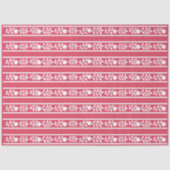 Raspberry Bone Inlay Floral Border Decoupage Paper Seidenpapier (Vorderseite)