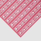 Raspberry Bone Inlay Floral Border Decoupage Paper Seidenpapier (Ausschnitt)