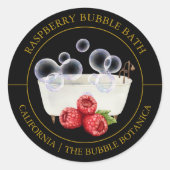 Raspberry Bubble Bath Runder Aufkleber (Vorderseite)