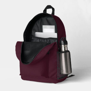 Raspberry Burgundy, Solid Burgundy Bedruckter Rucksack