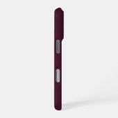 Raspberry Burgundy, Solid Burgundy iPhone Hülle (Rechte Seite)