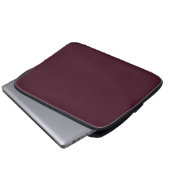 Raspberry Burgundy, Solid Burgundy Laptopschutzhülle (Vorne Knopf)