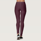 Raspberry Burgundy, Solid Burgundy Leggings (Rückseite)
