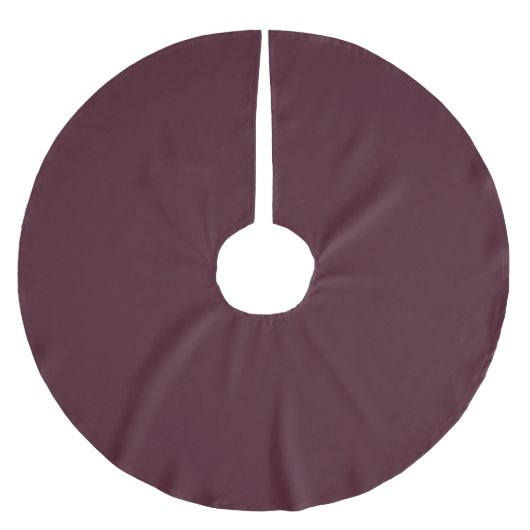 Raspberry Burgundy, Solid Burgundy Polyester Weihnachtsbaumdecke (Vorderseite)