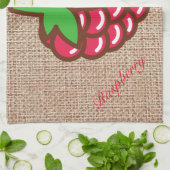 Raspberry Burlap print Küchentuch (Gefaltet)