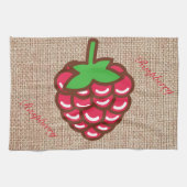 Raspberry Burlap print Küchentuch (Horizontal)